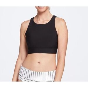 Calia Women's Swim High Neck Top Pure Black, XS